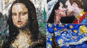 Jane Perkins, l’artiste qui réalise des portraits de célébrité et des tableaux avec des objets en tous genres