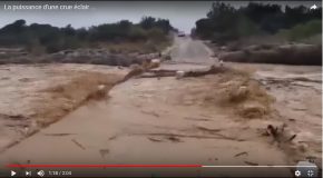 La crue d’une rivière filmée au moment où tout commence!