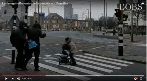 Les dégâts de la tempête David à Amsterdam aux Pays-Bas