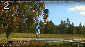 Compilation de scènes de gens qui s’amusent sur des trampolines