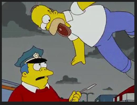 Homer Simpson est obsédé par la bière Duff, la bonne bouffe et sa femme Marge
