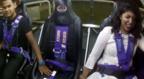 Un couple teste une nouvelle attraction Gmax. Drôles de réactions inversées!